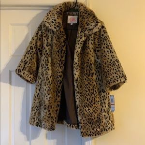 NWT Gianni Bini Faux Fur Leopard Coat
